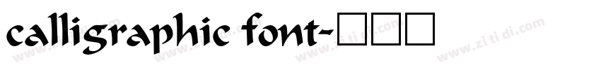 calligraphic font字体转换